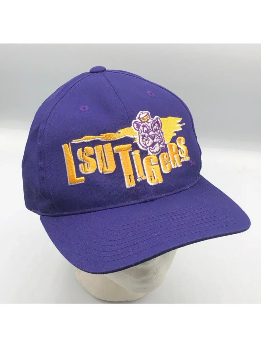 LSU Tigers Louisiana State University Annco Purple Emboirdered Snapback Hat NCAA